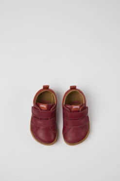 Peu Burgundy Leather Shoes For Kids -MK store K800405 030 CF
