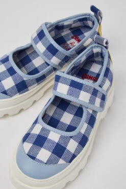 Brutus Blue And White Mary Jane Shoes For Kids