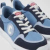 Driftie Blue Textile And Nubuck Sneakers For Kids