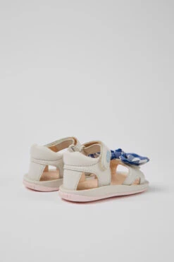 Bicho White Leather Sandals For Kids -MK store K800440 004 TF