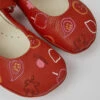 Twins Red Leather Ballerinas For Girls -MK store K800486 002 DF