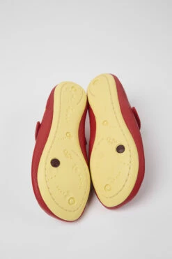 Twins Red Leather Ballerinas For Kids -MK store K800486 004 SF