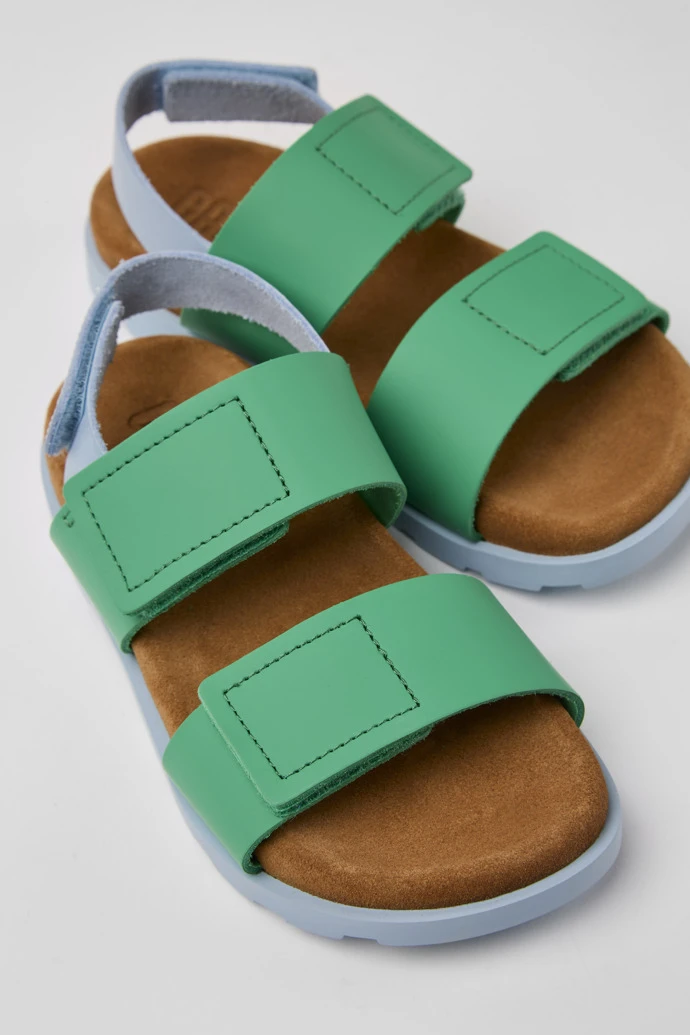 Brutus Sandal Green And Blue Leather Sandals For Kids 3 Brutus Sandal Green And Blue Leather Sandals For Kids
