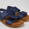 Brutus Sandal Navy Blue Leather Sandals For Kids -MK store K800490 006 DF