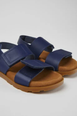 Brutus Sandal Navy Blue Leather Sandals For Kids