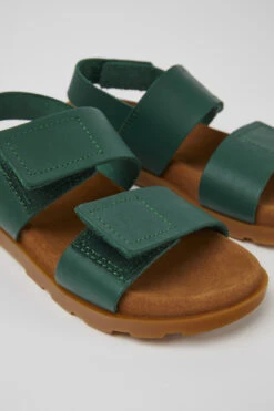 Brutus Sandal Green Leather Sandals For Kids