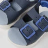 Oruga Blue Leather Sandals For Kids -MK store K800495 002 DF