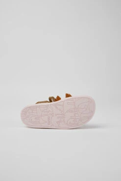 Twins Brown Leather Sandals For Girls -MK store K800502 001 SF