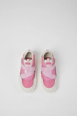 CRCLR Pink Leather And Textile Sneakers For Kids -MK store K800505 008 CF