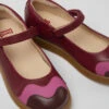 Twins Burgundy And Pink Leather Mary Jane Flats -MK store K800508 002 DF