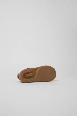 Twins Burgundy And Pink Leather Mary Jane Flats -MK store K800508 002 SF