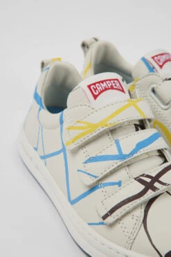 Twins Multicolored Leather Sneakers For Kids