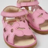 Twins Pink Leather Sandals For Kids -MK store K800525 002 DF
