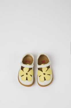 Twins White And Yellow Leather Shoes For Kids -MK store K800528 003 CF