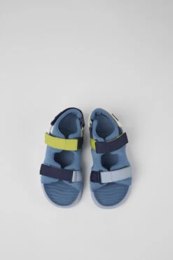 Twins Blue Textile Sandals For Kids 10 Twins Blue Textile Sandals For Kids -MK store K800532 003 CF