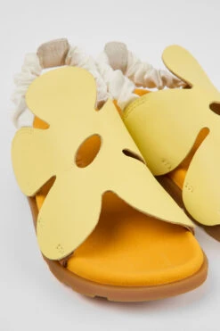 Brutus Sandal Yellow And Brown Leather Sandals For Kids