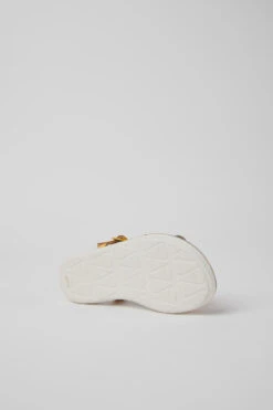 Twins Yellow And Orange Leather Sandals For Kids 11 Twins Yellow And Orange Leather Sandals For Kids -MK store K800535 002 SF