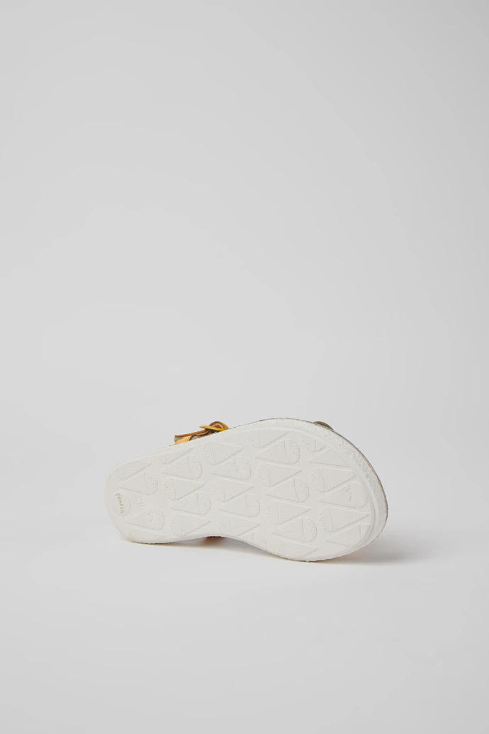 Twins Yellow And Orange Leather Sandals For Kids 7 Twins Yellow And Orange Leather Sandals For Kids - Image 5