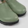 Brutus Green Leather Clogs For Kids