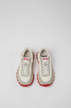 Drift Trail White Textile And Leather Sneakers For Kids -MK store K800548 001 CF