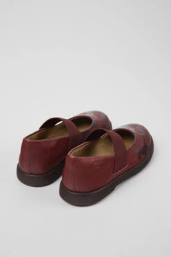 Twins Burgundy Leather Mary Jane Shoes For Kids 9 Twins Burgundy Leather Mary Jane Shoes For Kids -MK store K800550 001 TF