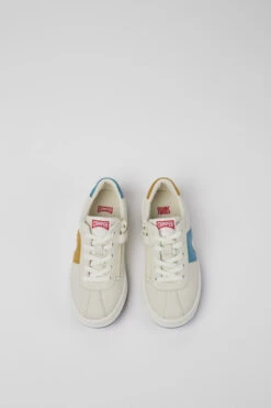 Twins White Leather And Nubuck Sneakers For Kids 10 Twins White Leather And Nubuck Sneakers For Kids -MK store K800552 001 CF