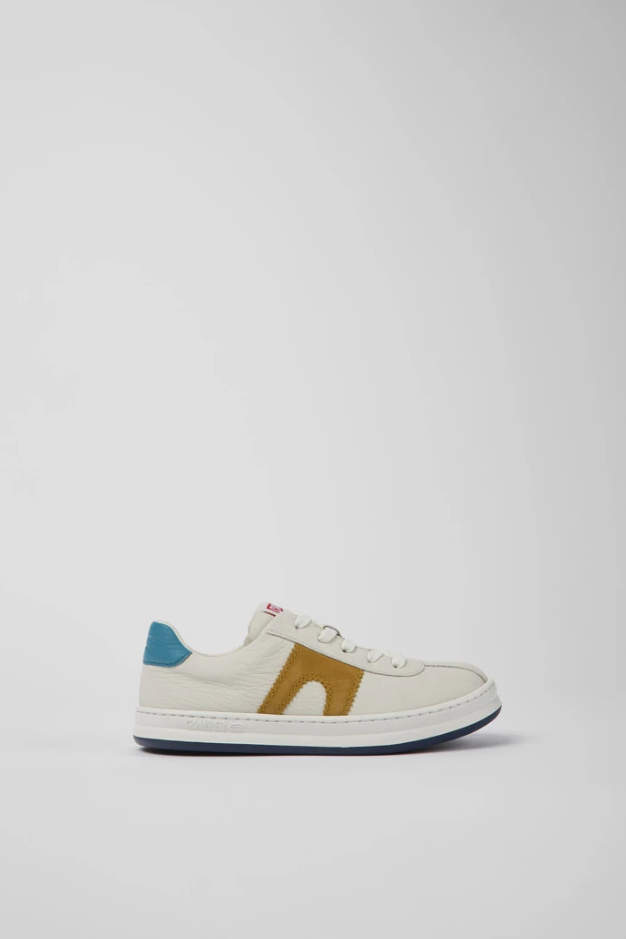 Twins White Leather And Nubuck Sneakers For Kids 4 Twins White Leather And Nubuck Sneakers For Kids - Image 2