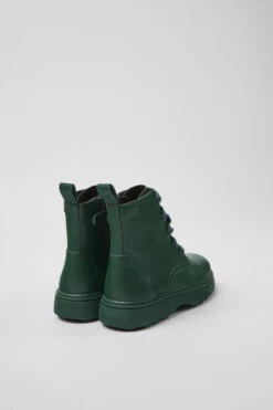 Twins Green Leather Ankle Boots For Kids -MK store K900150 015 TF