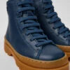Brutus Dark Blue Leather Ankle Boots For Kids -MK store K900179 021 DF