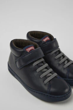 Peu Touring Dark Blue Leather Sneakers