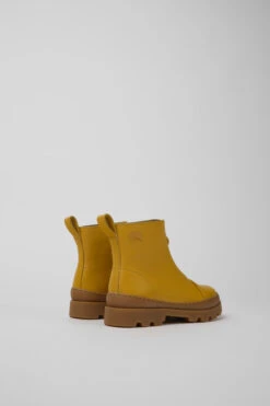 Brutus Yellow Leather Zip-up Boots -MK store K900274 004 TF