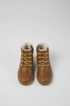 Kido Brown Leather Boots -MK store K900280 004 CF