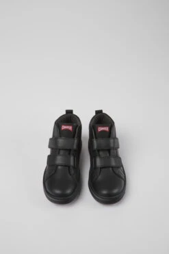 Runner Black Leather And Textile Ankle Boots For Kids -MK store K900282 009 CF