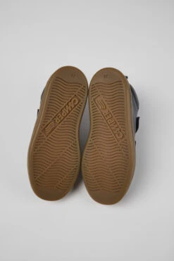 Runner Navy Blue Leather And Textile Ankle Boots For Kids -MK store K900282 010 SF