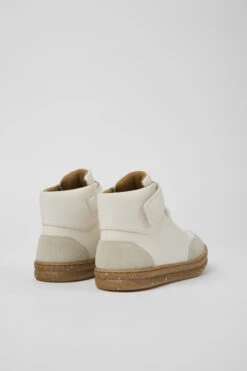 Runner White Leather And Nubuck Ankle Boots For Kids -MK store K900308 007 TF