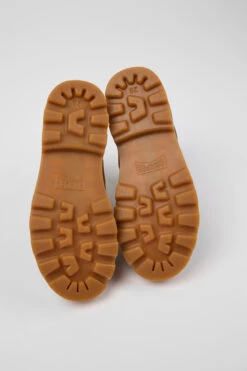 Brutus Navy Blue Leather And Nubuck Ankle Boots For Kids -MK store K900313 004 SF