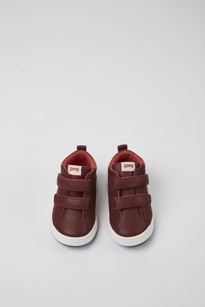 Runner Burgundy Leather Sneakers For Kids 6 Runner Burgundy Leather Sneakers For Kids - Image 4