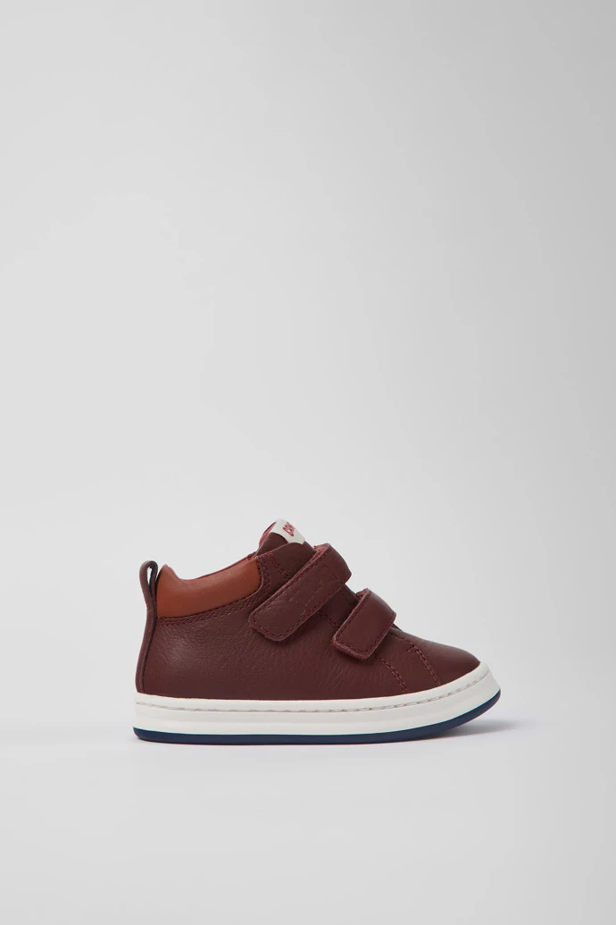 Runner Burgundy Leather Sneakers For Kids 4 Runner Burgundy Leather Sneakers For Kids - Image 2