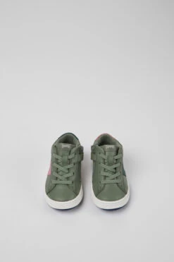 Twins Green Leather Sneakers For Kids -MK store K900338 001 CF