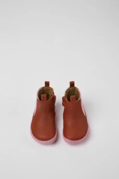 Peu Red And Pink Leather Boots For Kids -MK store K900348 002 CF