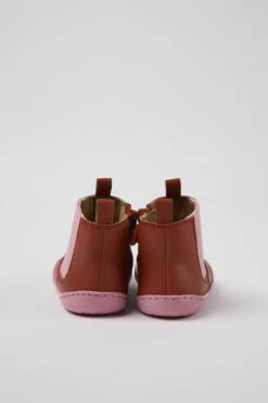 Peu Red And Pink Leather Boots For Kids -MK store K900348 002 TF