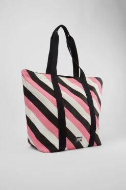 Ado Black, Pink, And White Recycled Cotton Tote Bag -MK store KB00107 001 FF