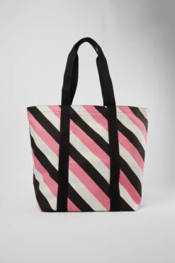 Ado Black, Pink, And White Recycled Cotton Tote Bag -MK store KB00107 001 TF