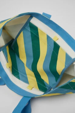 Ado Yellow, Blue, And Green Recycled Cotton Tote Bag -MK store KB00107 002 CF