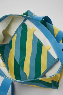 MK store 33 Ado Yellow, Blue, And Green Recycled Cotton Tote Bag