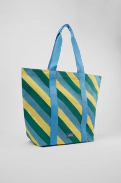 Ado Yellow, Blue, And Green Recycled Cotton Tote Bag -MK store KB00107 002 FF