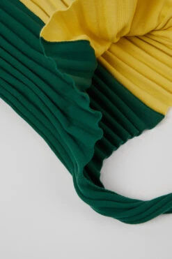 Knit TENCEL® Green And Yellow TENCEL® Lyocell Knit Bag