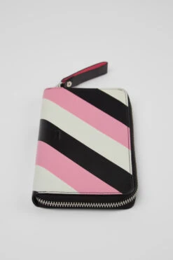 Mosa Large Black, Pink, And White Leather Wallet -MK store KS00056 003 TF